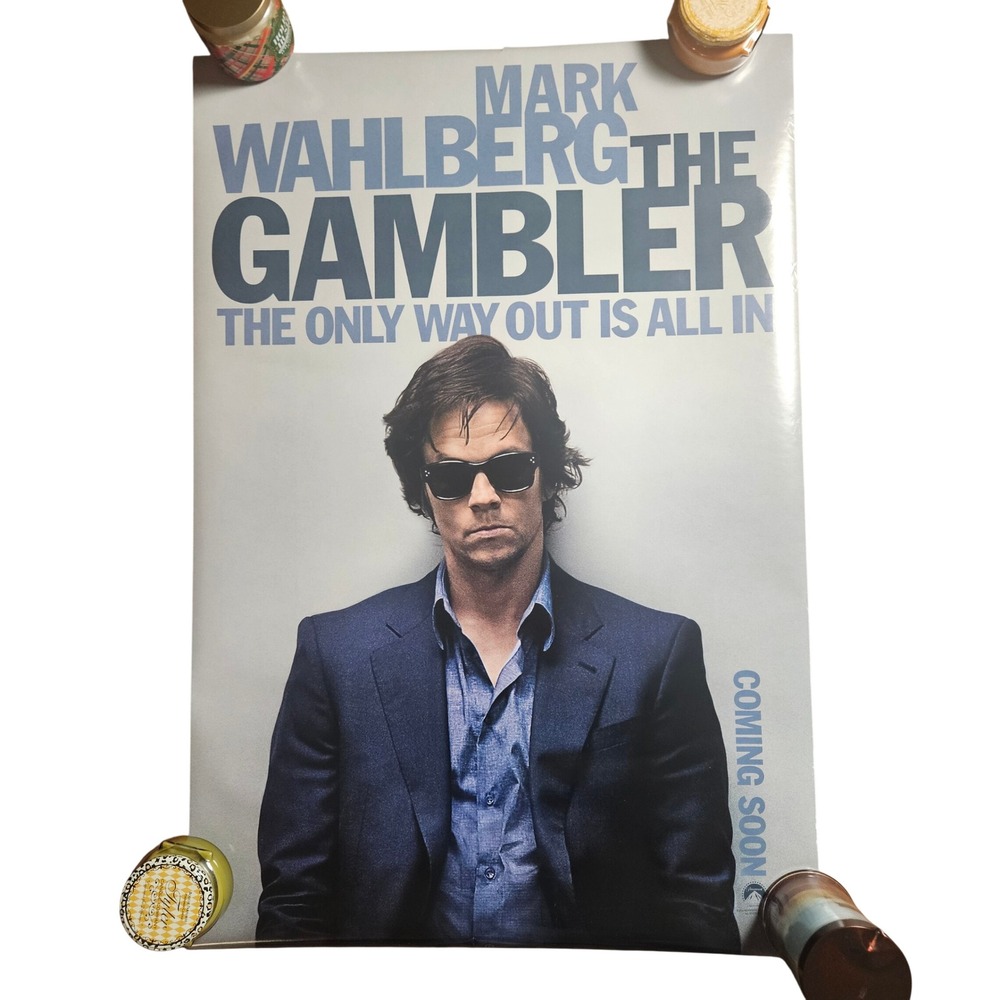 The Gambler 2014 Original Advance Movie Poster 27x40 Mark Wahlberg Casino D/S